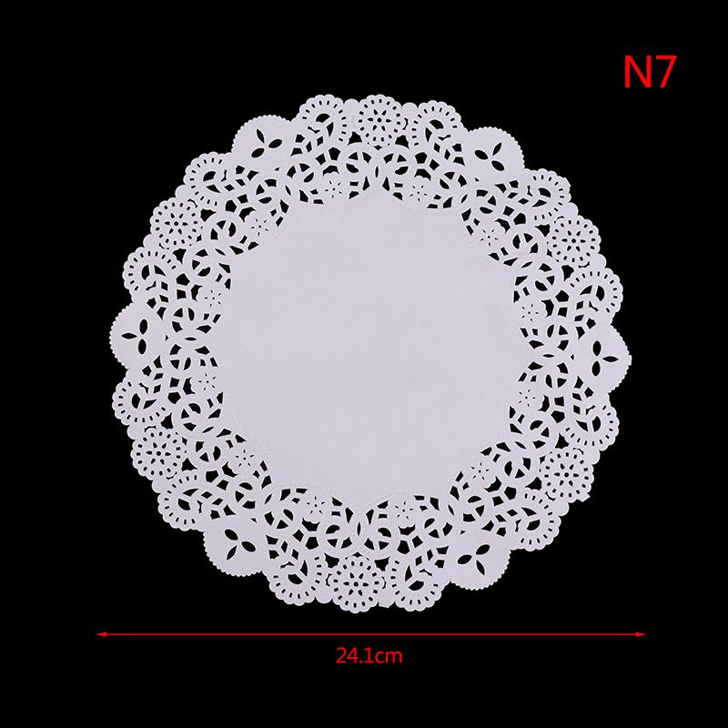 100 unidades de papel redondo branco doilies guardanapo de renda para mesas festa de casamento