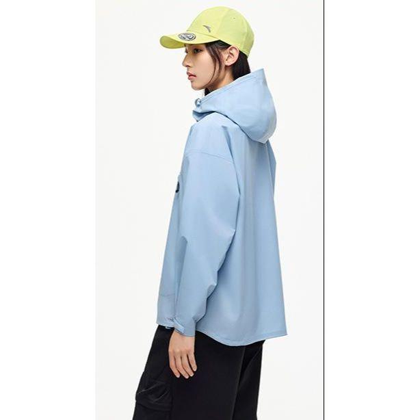 Anta Comfortable Versatile Waterproof Windproof Jacket Women Outerwear Sky-Blue 962516601-2