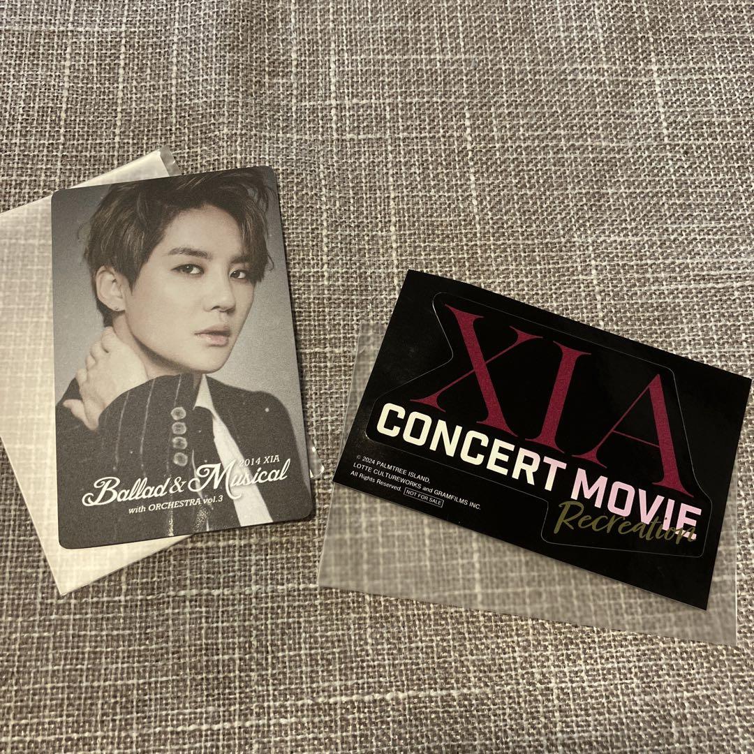 

[USED] Junsu XIA CONCERT logo sticker & 2014 Baracon trading card
