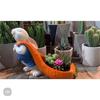 Whimsical Rabbit Carrying Carrot Resin Statue Versatile Indoor/Outdoor Decorative Planter, Perfect for Home,Garden, Ideal Gift for Holidays