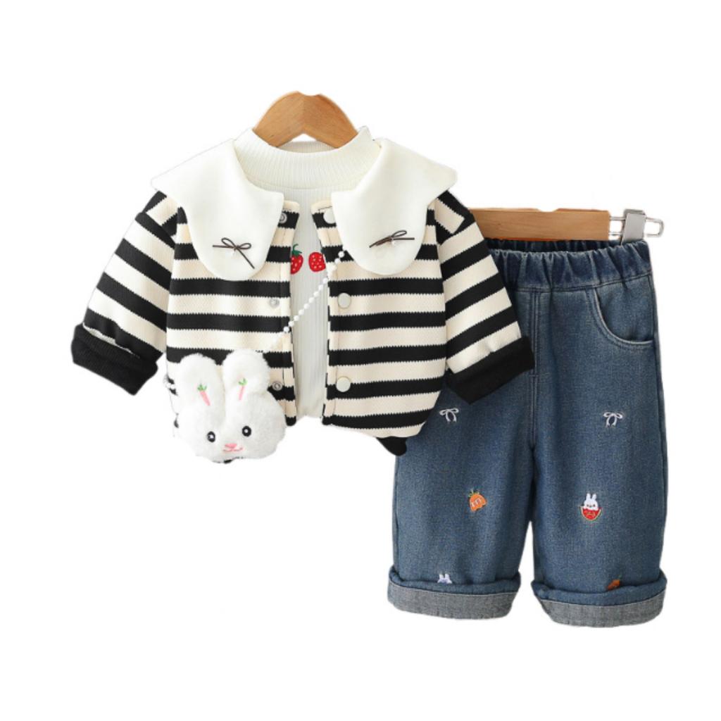 Kids Casual Long-Sleeve Set, Comfortable Daily Wear Outfits