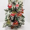 Christmas Wooden Santa Claus Car Pendant Decoration