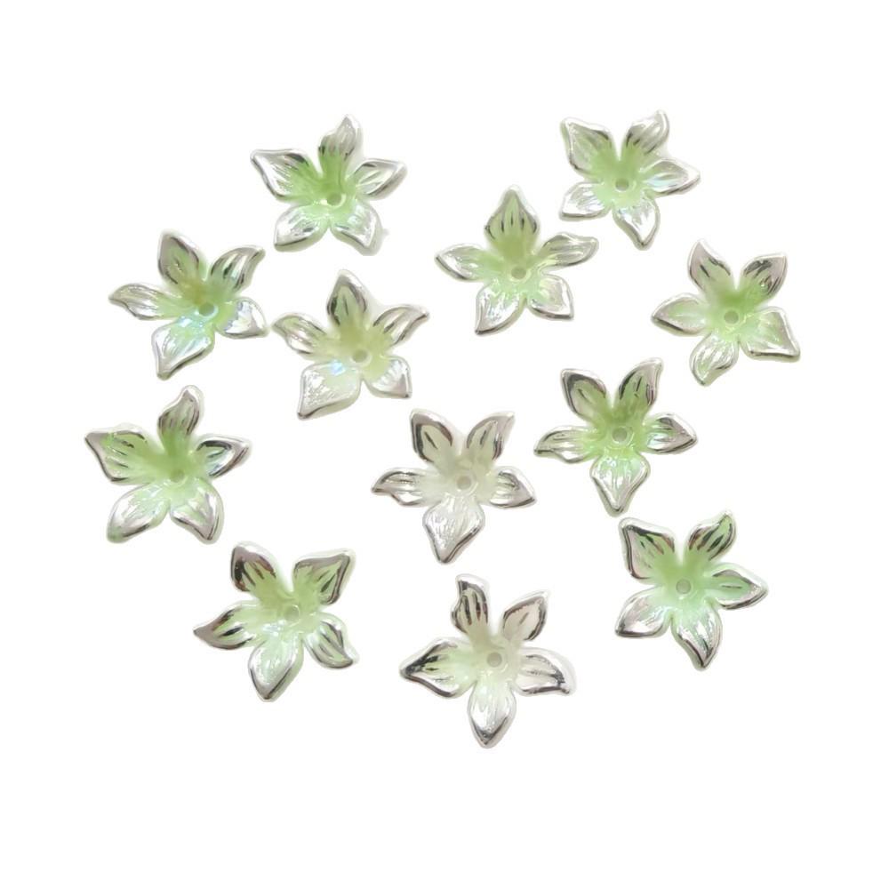 Two-Color Gold & Silver Lily Flower Plated Bell Flower Hairpin Tassel DIY Decoration Material