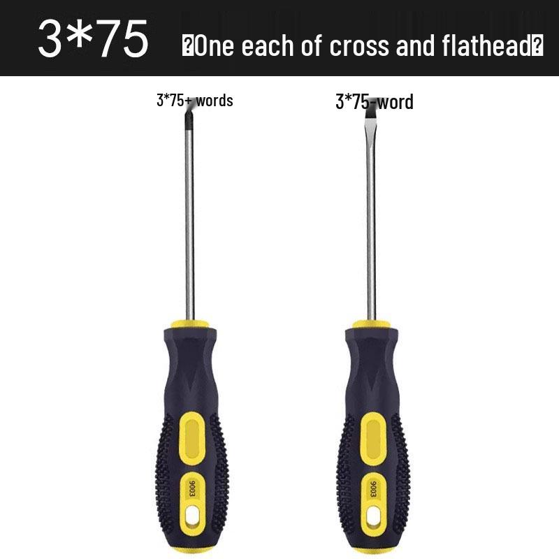 High-Strength Phillips & Slotted Screwdriver Set with Non-Slip Magnetic Handle and Chrome Vanadium for Enhanced Durability.