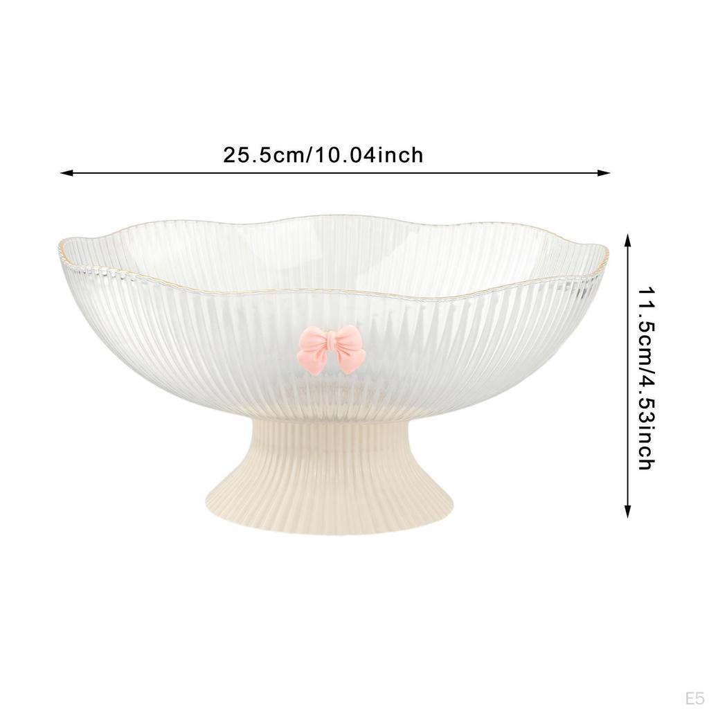 Decorative Pedestal Bowl Detachable Drainage Minimalist Serving Tray Fruit Basket for Drawing Room