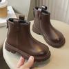 Children Boots Autumn  Kids Short Boot Zipper Girls Boys Comfortable Non Slip Outdoor Ankle Boots Princess Shoes Size 26-36