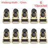 10/12 mm 10 Pcs Rubber+Metal Black Corset Leg Garter Belt Clip Hooks Adjusting Suspender Ends Buckles Hosiery Stocking Grips