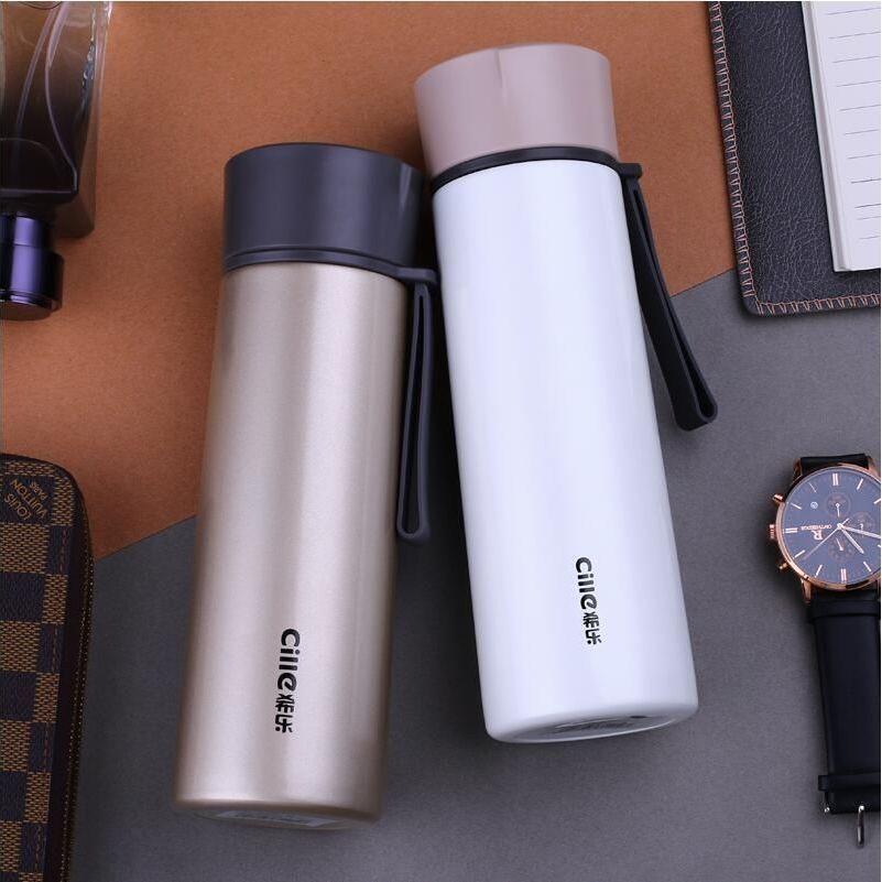 Large Capacity  Thermos Cup 500ml Vacuum Flasks Portable Stainless Steel Thermos Cup Water Bottle Travel Tea Mug Office Thermos Cup