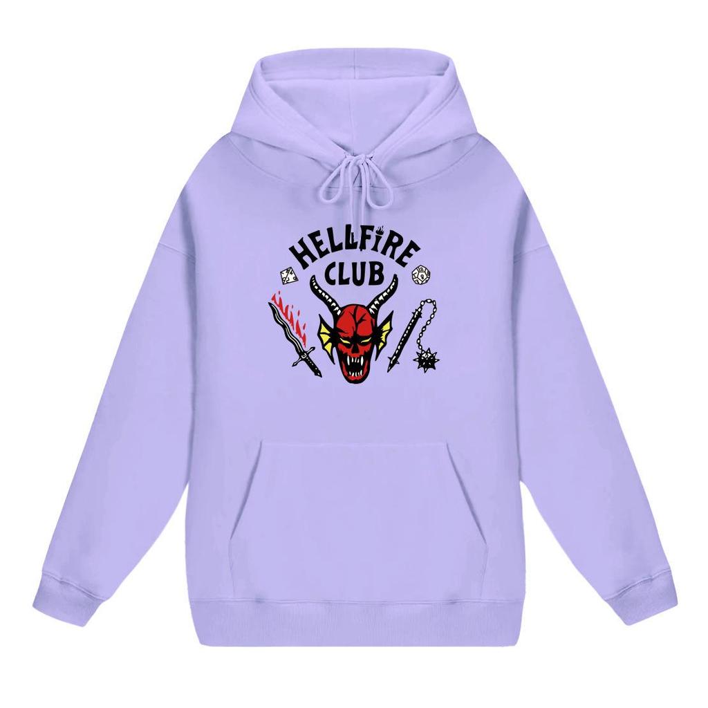 2025 Kids' Stranger Things Hellfire Club Fleece Hoodie for Autumn/Winter