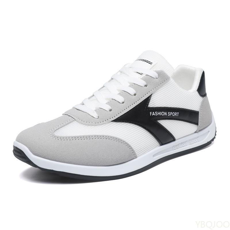 

2025 Spring and Summer New Men s Comfortable Lace Up Sports Shoes Men s Casual Lightweight Vulcanized Shoes Running Shoes 44 белый