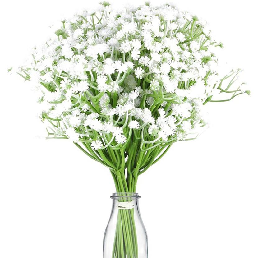 Artificial Plastics Flower Gypsophila Outdoor Garden Yard Home Room Table Wreath Wedding Bridal Bouquet DIY Gift Ornaments Cheap