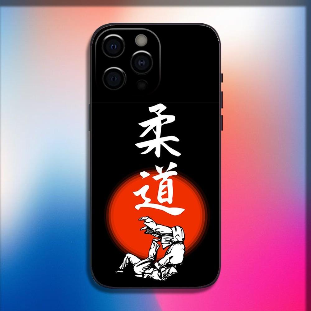 Japan Cool Jujitsu Judo Phone Case For iPhone 16,15,14,13,12,11,Pro,X,XS,Max,XR,Plus,Mini Soft Black Cover