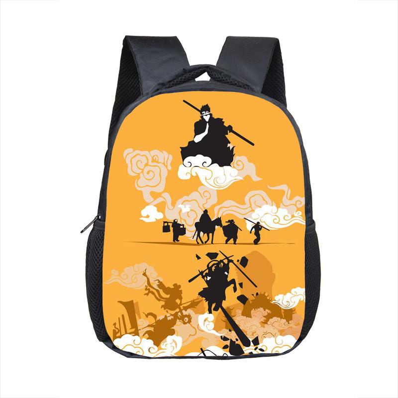 Adorable 2024 Black Myth Wukong Cartoon Backpack For Kids Age 3 To 5 With Breathable Design