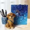 1pc Dog-shaped Desk Organizer, Abs Material, Backpack Design, Creative, Polished Finish, Portable, Unique, With Pen Holder
