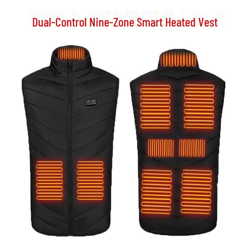 Vyhřívaná vesta se stojáčkem s USB nabíjením pro stálé teplo