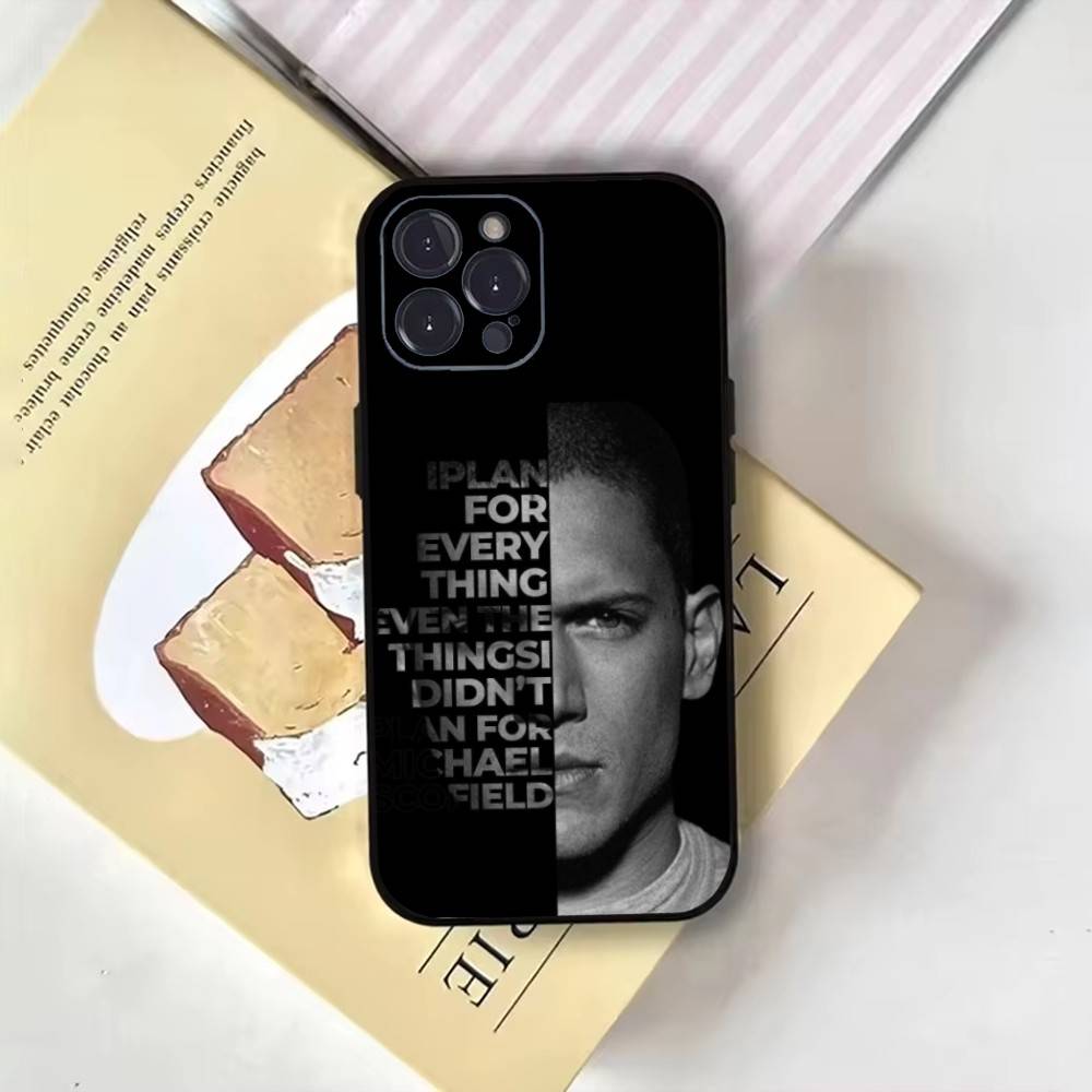 Prison Break TV Series Phone Case For iPhone17,16,15,14,13,12,11 Plus,Pro Max,Soft Black Cover