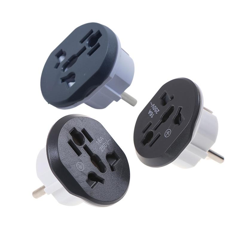 16A Universal Eu Travel Adapter Euro Converter Uk Us Au To Eu Ac Socket Plug