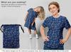 oneOone Blauer Baumwoll-Flex-Stoff mit Blumenmuster, bedruckter Stoff, Meterware, 40 Zoll
