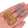 10pcs Stainless Steel Safety Pins 20-56mm Multi Size Gold Steel Color Safety Pins For DIY Home Garment Sewing Tools Accessories