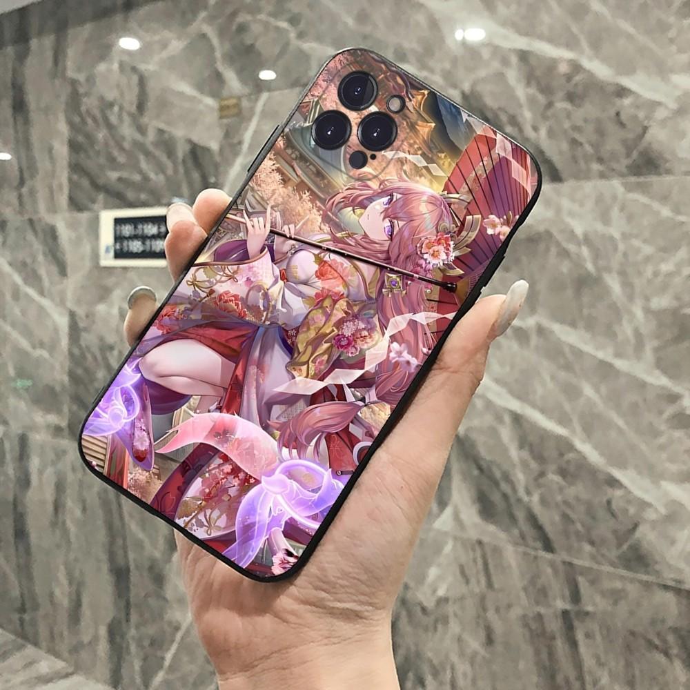 Genshin Impact Yae Miko Phone Case For IPhone 15 14 11 12 13 Mini Pro XS Max Cover 6 7 8 Plus X XR SE 2020 Funda Shell