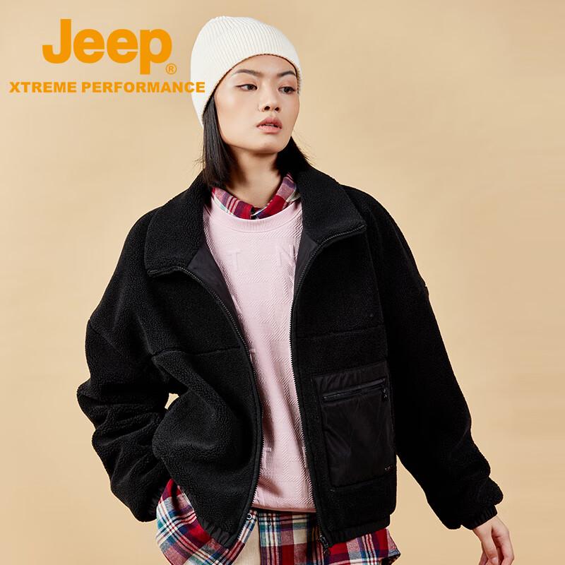 Женская водонепроницаемая ветрозащитная флисовая куртка для хайкинга Jeep 2XL чёрный