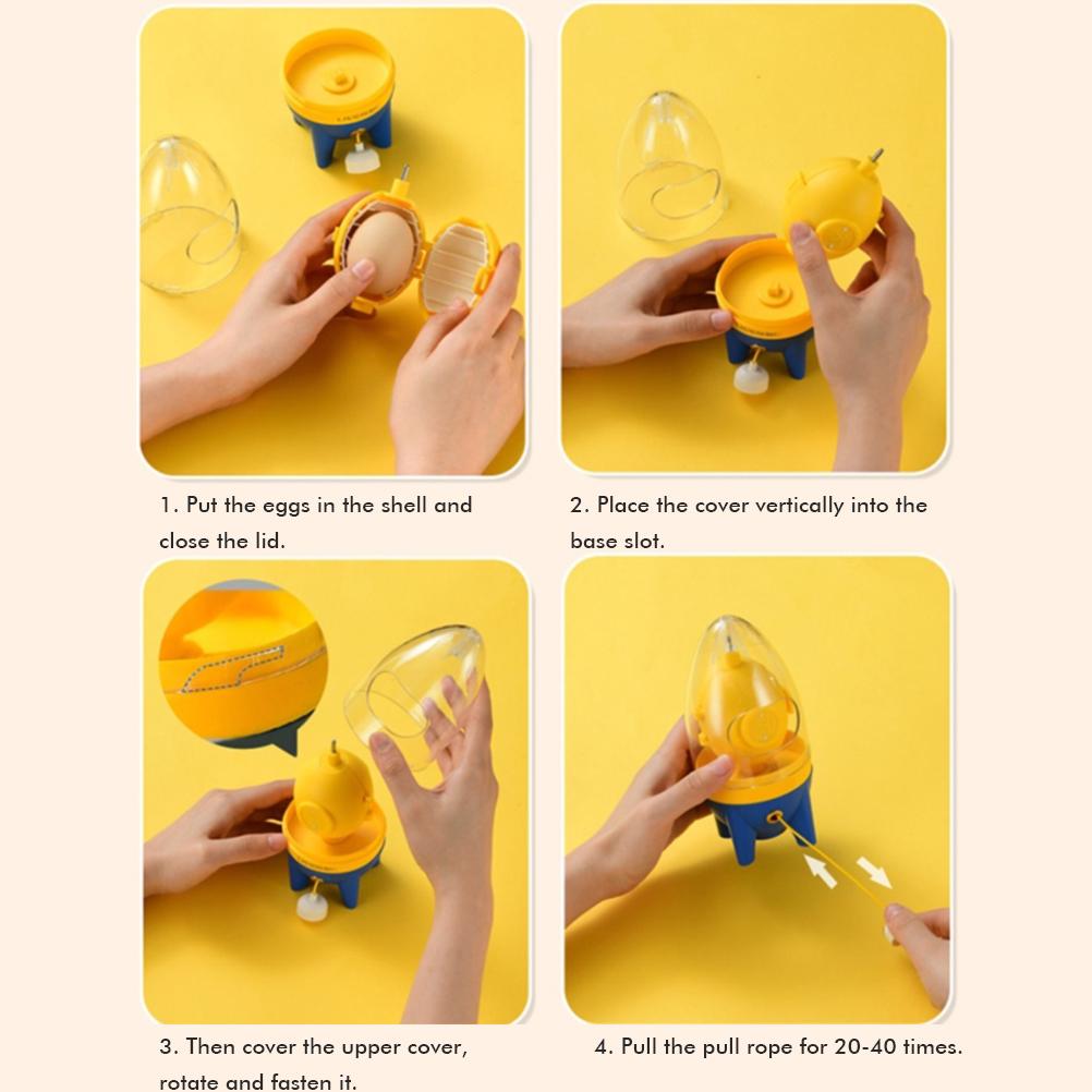 Manual Egg Mixer Shaker Home Kitchen Gold Egg Yolk White Blender Tool