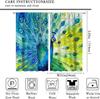 JESTRONRY Watercolor Peacock Blackout Curtains,Colorful Peacock Tail Feathers Print Room Darkening Door Window Rod Pocket Curtai