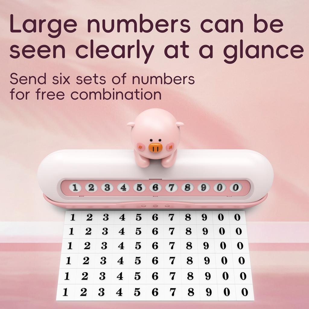 Easy-Install Magnetic Temporary Parking Number Plate with Flip-Hide Design
