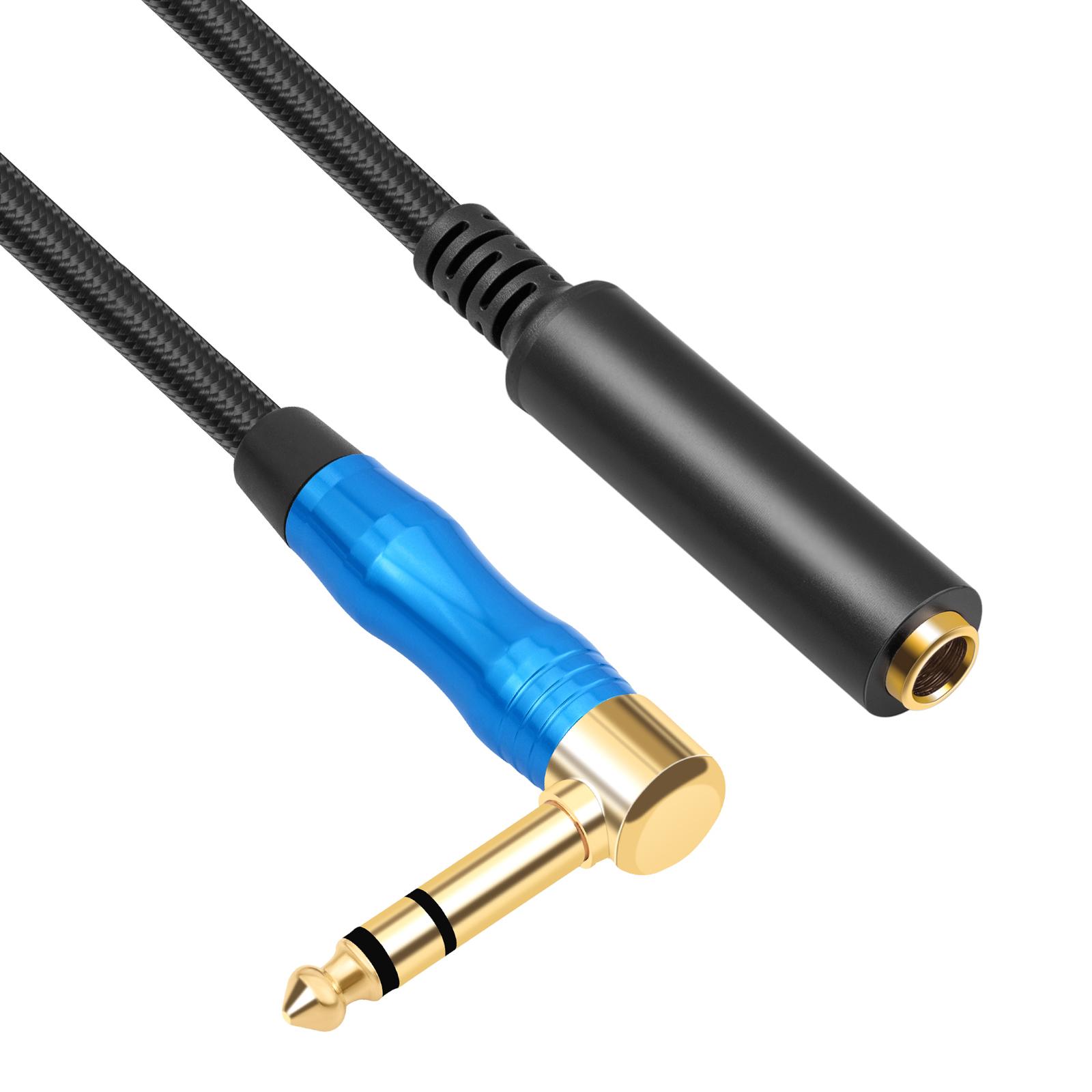 

6,35 мм 1/4 дюйма Мужской на 1/4 Женский стерео наушники гитарный удлинительный кабель шнур для усилителей наушников 100CM