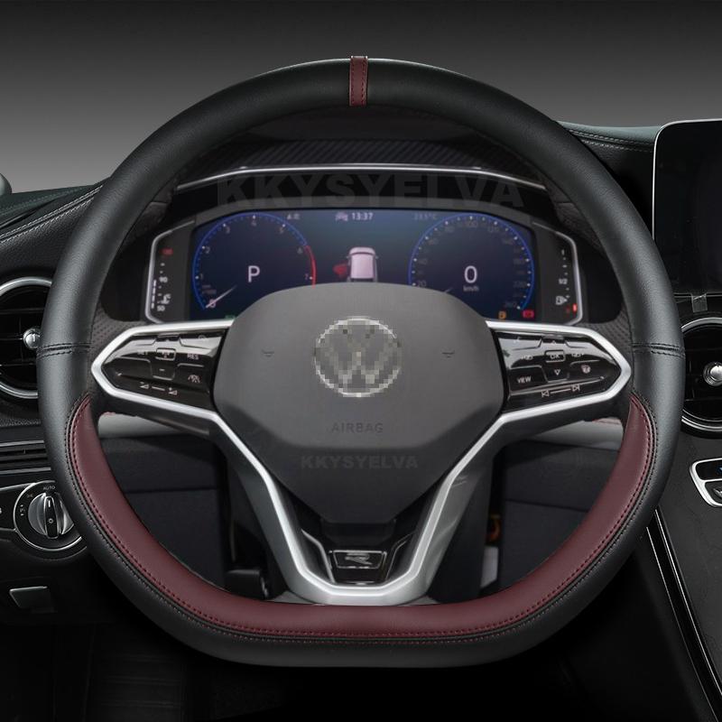 Auto Potah volantu ve tvaru D pro VW Sharan Passat Caddy Touran Tiguan 2015- Teramont Atlas T-Roc T-cross 2017-