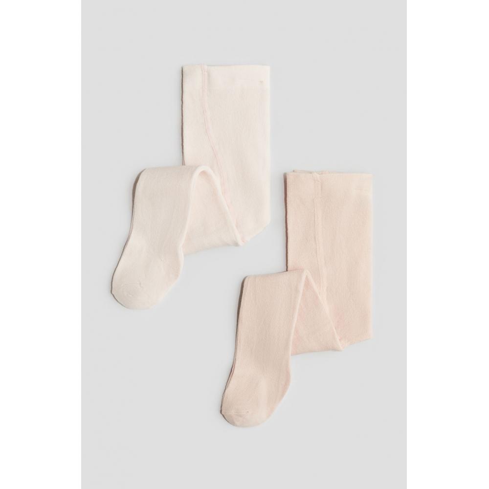 

Колготки HM 2 пары, пыльно-розовые