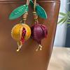 3D Sturdy Leather Pomegranate Adornment Fashionable Fruits Cow Leather Pomegranate Pendant With Bag Accessories