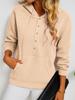 Lässiges Kapuzen-Langarmshirt mit Tasche Mehrfarbig Damen Oberteile French Terry Sweatshirt Bequem Lockerer Schnitt Trendig Tägliche Kleidung für Damen
