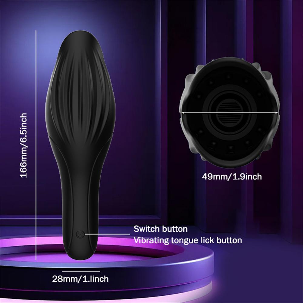 Male Masturbator Vibrator Penis Massager Glans Exerciser Delay Endurance Tongue Licking Stimulator Sex Toys for Men Couples