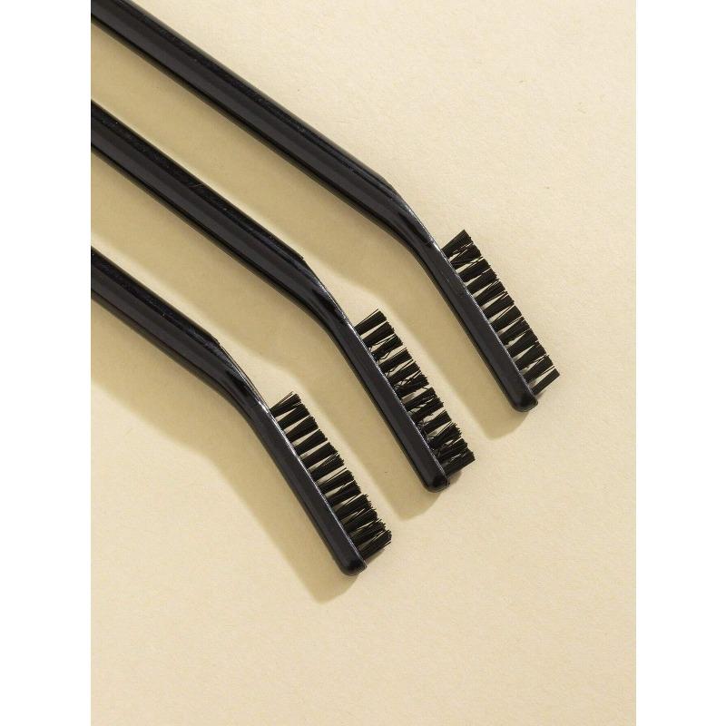 1 Stück Weiß/Schwarz Wimpernzange & Augenbrauenbürste, Biegsame Mehrzweck-Doppelseitige Make-up-Bürste Mit Ergonomischem Griff, Augenbrauenbürste