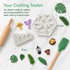 Silicone Silicone Baking Mold Forest Animal Design Flexible Soft Animal Shape Mold Easy Demoulding Leaf Cake Decorating Mold