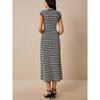 Abito estivo a righe in maglia Slim Fit Elegante da festa Casual Senza maniche Abiti da sera Eleganti 2026 Dolce per ufficio Streetwear Bodycon Abbigliamento