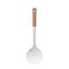 Wooden Handle 8-Piece Silicone Kitchen Utensil Set: Heat Resistant, Non-Stick Silicone Ladle, Spatula, Slotted Spoon with Storage Bucket.