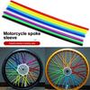 72Pcs Motorcycle Wheel Spoked Protector Wraps Rims Skin Trim Covers Pipe For Motocross Bicycle Bike Cool Accessories 11 Colors
