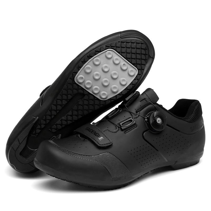 Mens Cycling Shoes Professional Road MTB Bike Non-Cleat Rigid Sole Indoor Spin Trainer Footwear