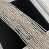 1 šňůra, bílé přírodní sladkovodní perly korálky pro výrobu šperků DIY náhrdelníky, náramky, kotníky řemesla (Korálky 2-3 mm, Délka 36 cm)