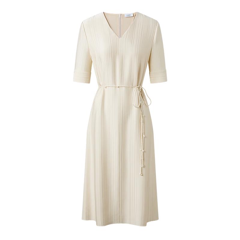 

PORTS Women s 2025 S/S V-Neck H-Line Midi Dress M (US 6)