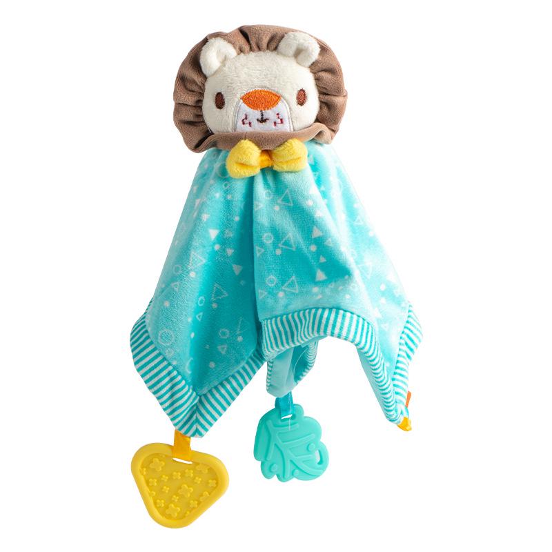 Newborn Plush Comfort Blanket & Teether Rattle Set - Perfect Gift for 0-1 Year Olds