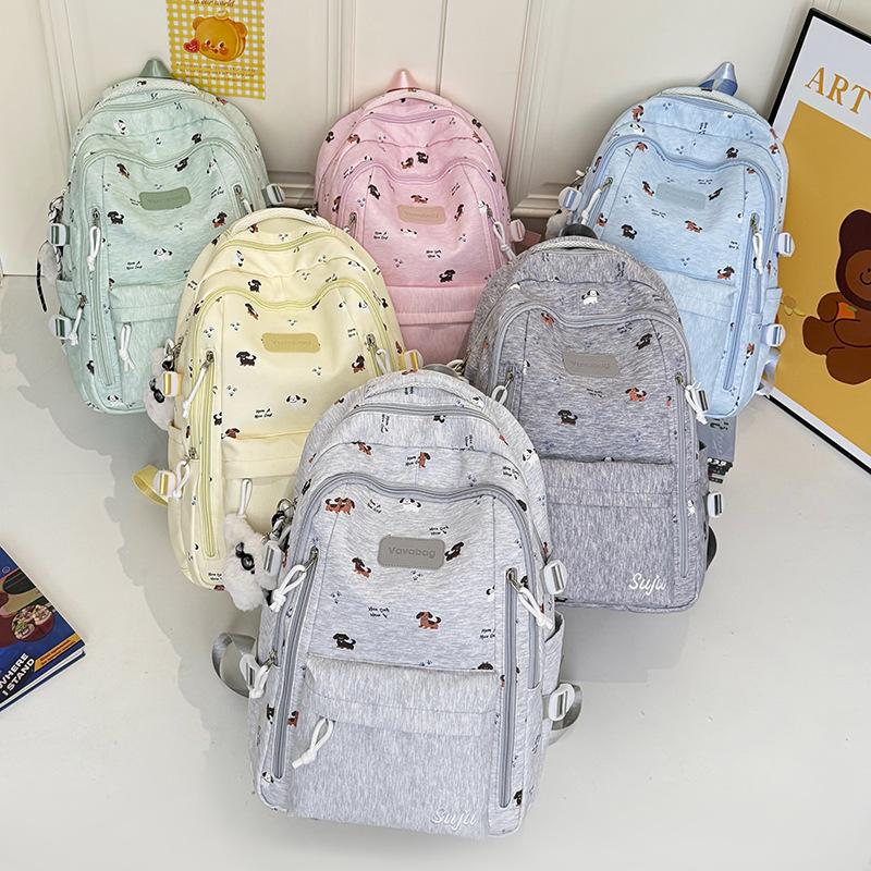 Schoolbag1011 new high-value ins wind large-capacity backpack Mori girl printed backpack junior high school student backpack