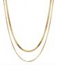 Alleun Silver 925 Square Snake Chain Layered Silver Chain Necklace