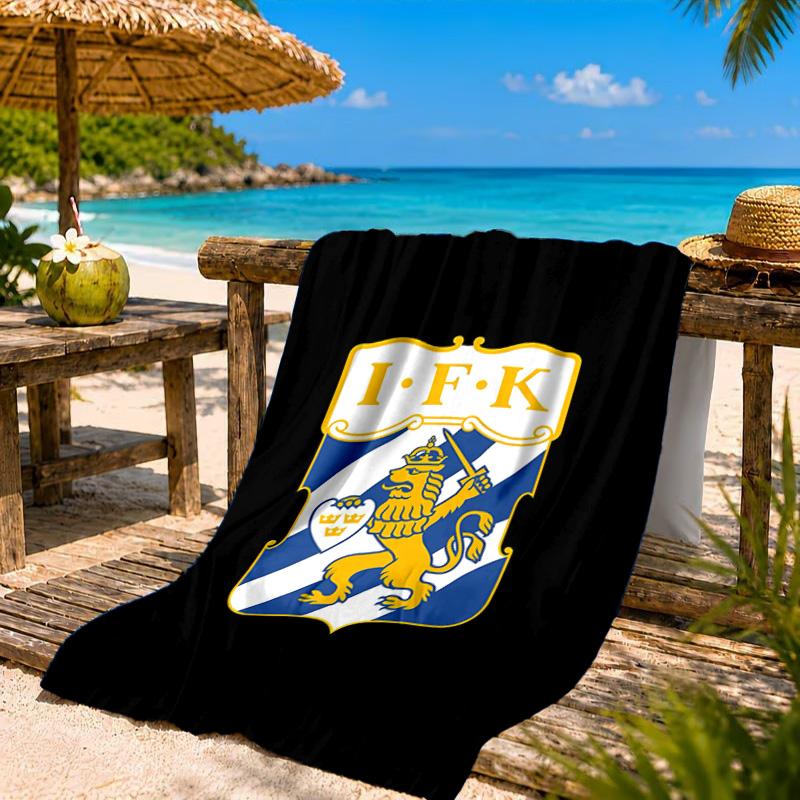 Ifk Lion Crest Emblem Beach Towel, Quick-drying, Easy to Care for, Suitable for Both Fitness and Beach Vacations,Sports Essential