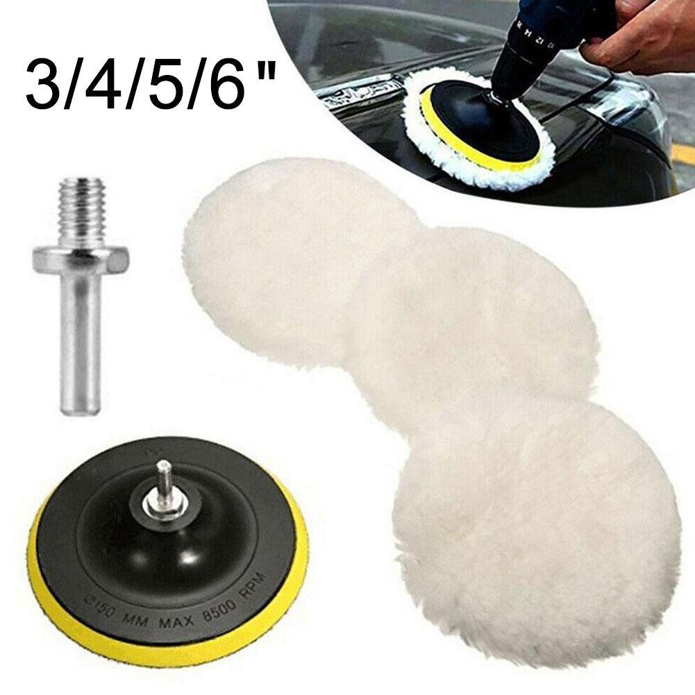 

3 /4 /5 /6 Wool Polishing Disc Car Waxing Polishing Buffing Car Paint Care Polisher Pads Auto Washing Accessories