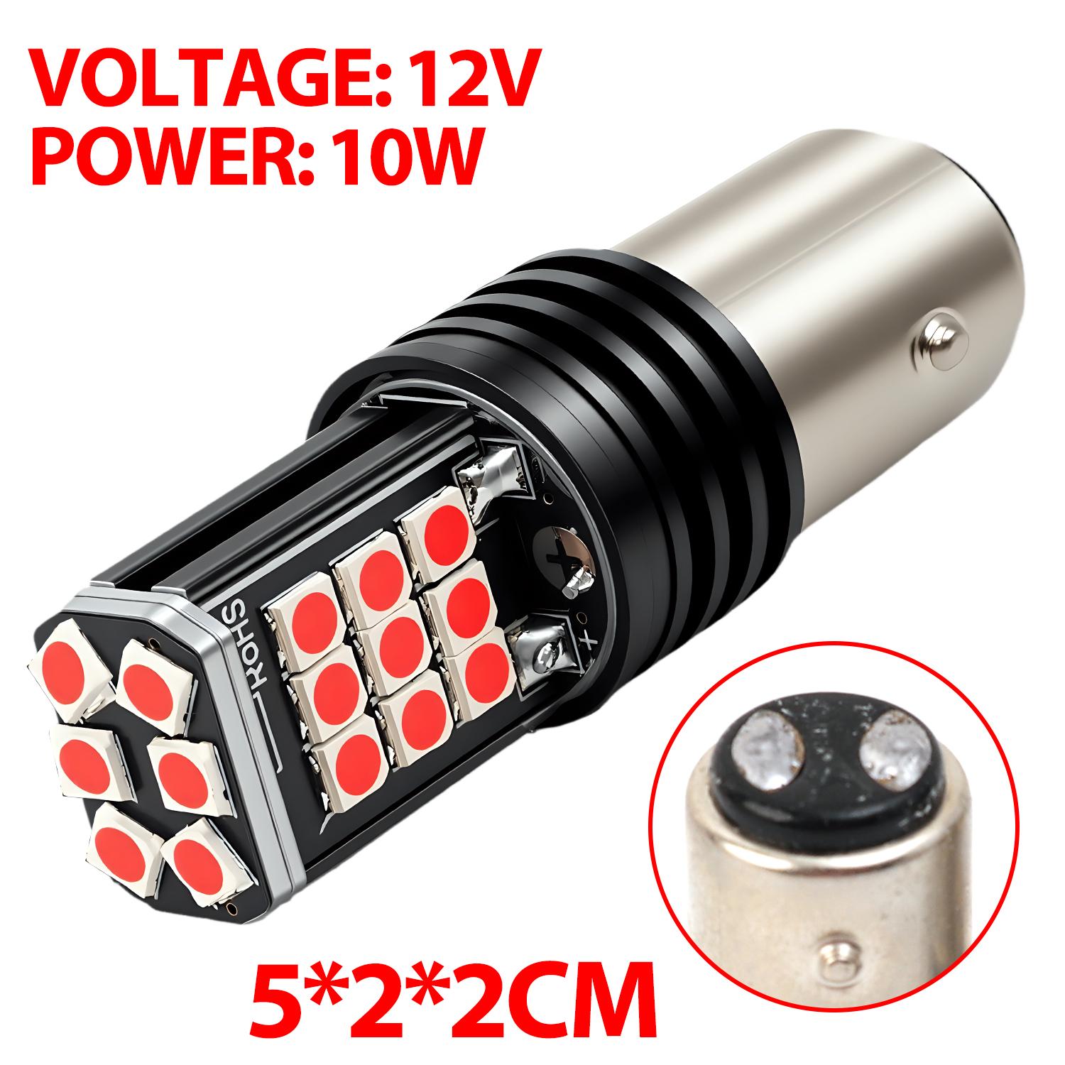 

Super Bright 1157 1156 BAY15D P21/5W LED Brake Light Bulb Canbus Error Free Red Strobe Flash Car Tail Turn Signal Lamp 12V