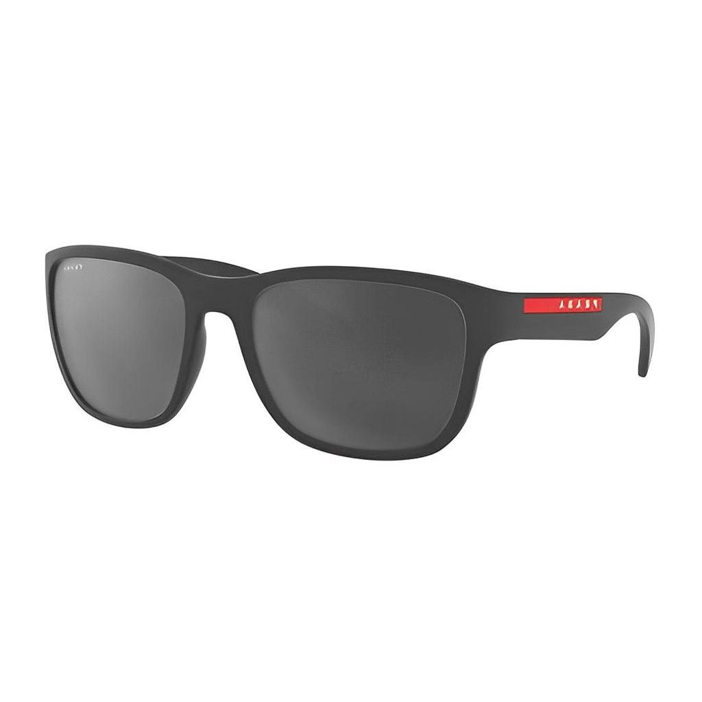 Prada Lightweight Irregular Shape Sunglasses Men sunglasses Black Gray PS01USUFK5L0