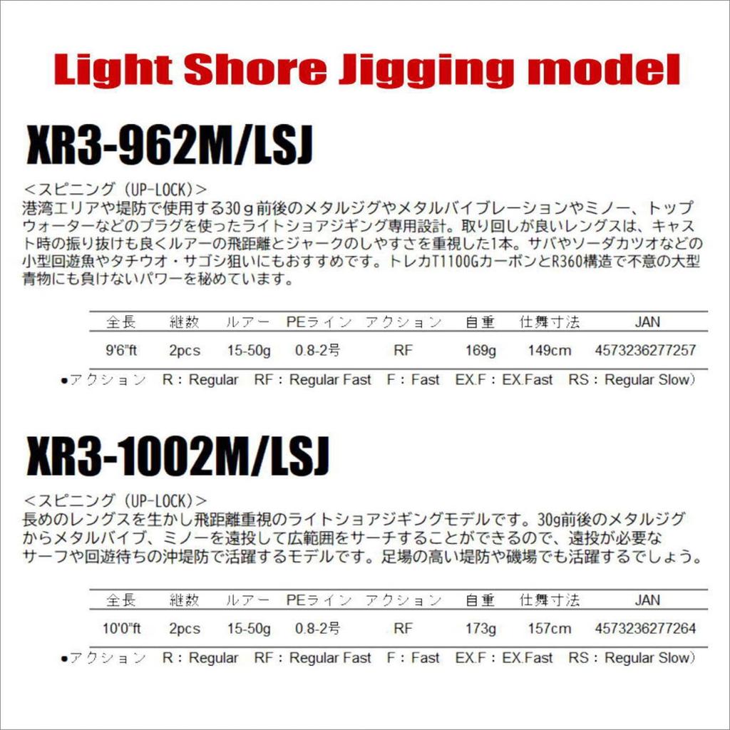 Major Craft Shore Jigging Rod Cross Ride 3G XR3-1002M